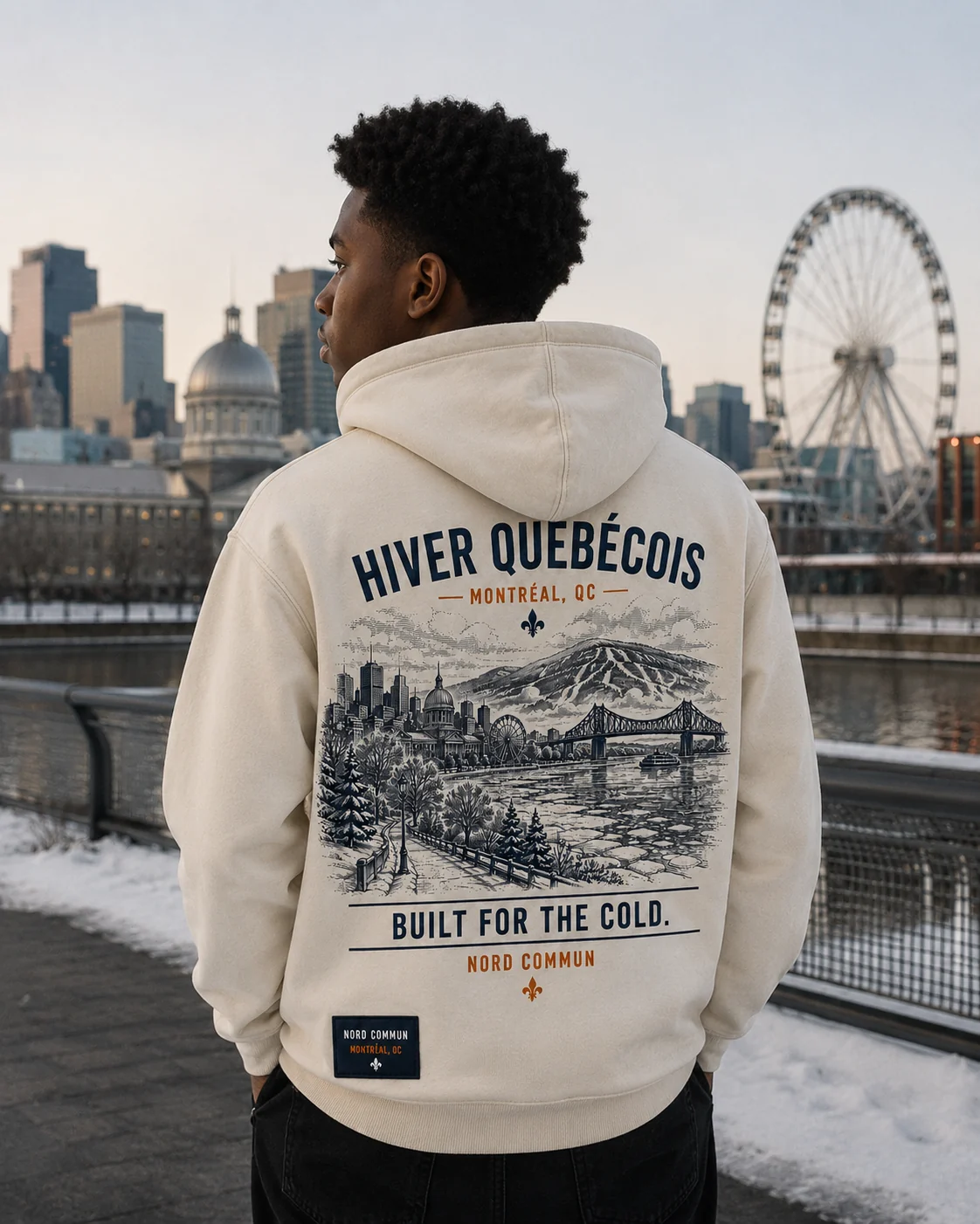 Hiver Québécois hoodie in Montréal winter